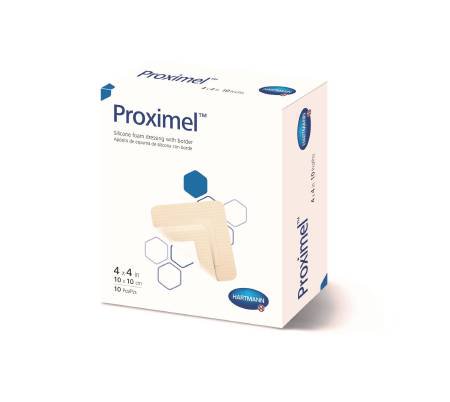 Hartmann Proximel Silicone Foam Dressing 4 X 4 Inch Square Silicone Adhesive with Border Sterile - 14200000