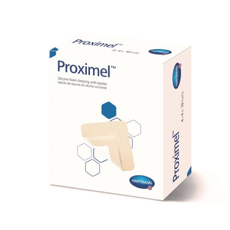 Hartmann Proximel Silicone Foam Dressing 4 X 12 Inch Rectangle Silicone Adhesive with Border Sterile - 14500000