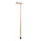 Mabis Healthcare Round Handle Cane Wood 37 Inch Height Hickory Brown - 502-3000-0106