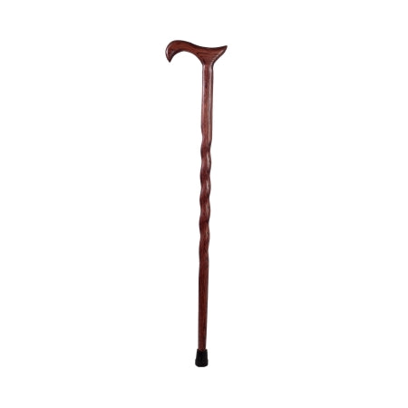 Brazos - T-Handle Cane Wood 34 Inch Height Twisted Red Oak Print - 502-3000-0051