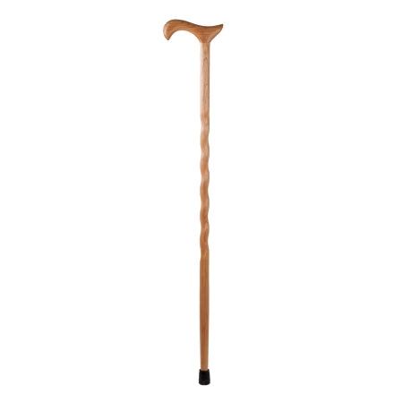 Mabis Healthcare T-Handle Cane Wood 34 Inch Height Brown - 502-3000-0063
