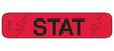 Indeed - Pre-Printed Label Advisory Label Red Paper STAT Black Alert Label 3/8 X 1-5/8 Inch - 2127