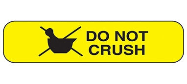 Health Care Logistics Indeed Pre-Printed Label Auxiliary Label Do Not Crush Yellow 3/8 X 1-5/8 Inch - 2102