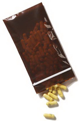 Minigrip Lab Guard Zip Closure Bag 8 X 14 Inch Polyethylene Amber - GUV3P0814
