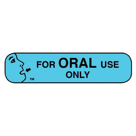 Apothecary Products Apothecary Products Pre-Printed Label Auxiliary Label FOR ORAL USE ONLY Blue 3/8 X 1-9/16 Inch - 40151