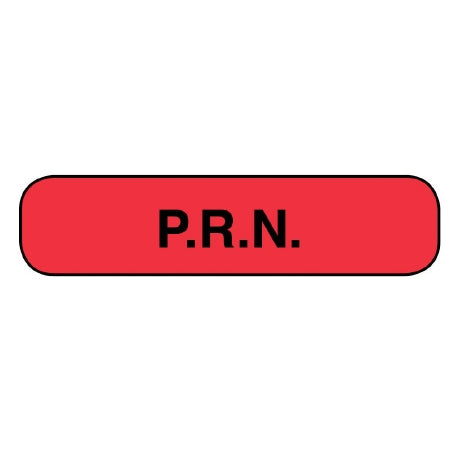 Apothecary Products Apothecary Products Pre-Printed Label Auxiliary Label P.R.N. Pink 3/8 X 1-9/16 Inch - 39905