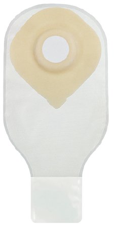 Genairex Securi-T USA Ostomy Pouch One-Piece System 12 Inch Length 1-1/4 Inch Stoma Drainable Convex, Pre-Cut - 7612328