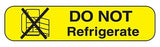 Indeed - Pre-Printed Label Auxiliary Label Yellow Paper Do Not Refrigerate Black Safety and Instructional 3/8 X 1-5/8 Inch - 2098
