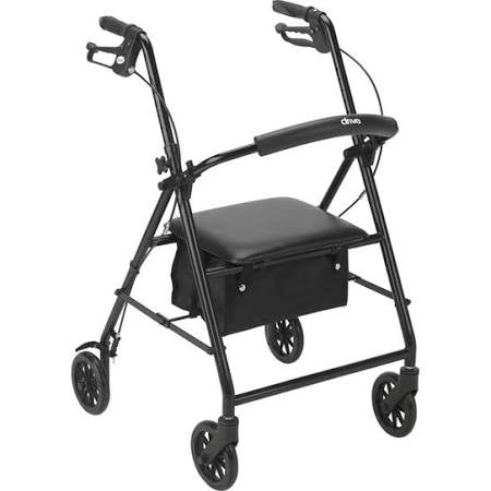 Drive Medical Drive 4 Wheel Rollator drive Black Aluminum Frame - R800BK