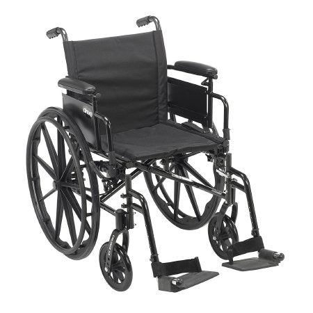 Cruiser X4 - Wheelchair Desk Length Arm Swing-Away Footrest Black Upholstery 18 Inch Seat Width Adult 300 lbs. Weight Capacity - CX418ADDA-SF