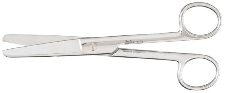 Miltex Miltex Utility Scissors 6-1/2 Inch Length OR Grade Stainless Steel (German) NonSterile Finger Ring Handle Straight Blade Blunt/Blunt - 1702