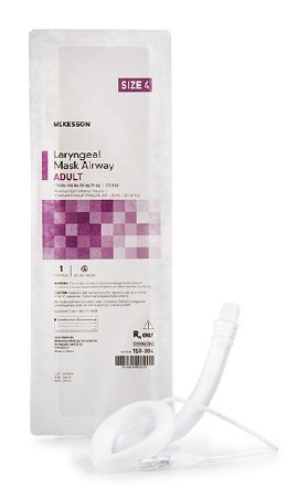 McKesson - Laryngeal Mask Adult User Size 4 Clear PVC Sterile Disposable - 159-004