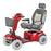 Merits Health Products 4 Wheel Bariatric Scooter Pioneer 9 Dlx 4 Wheel Red - S341-1