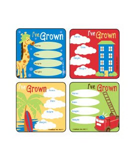 Kids Love Stickers - 90 per Unit I've Grown - Boys , Assorted Sticker - M2171P