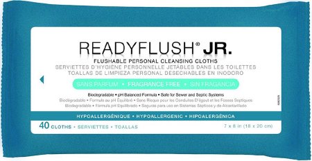 ReadyFlush JR. - Personal Wipe Soft Pack Water / Cocamidopropyl PG-Dimonium Chloride Phosphate / Glycerin Unscented 40 Count - Medline - MSC263820