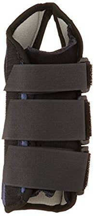 Bird & Cronin Clamshell Premier Wrist Brace Contoured Aluminum Palmar Stay, Plastic Dorsal Stay Polyester, Foam, Nylon Left Hand Black 2X-Small - 50004390