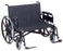 Gendron Regency XL 2000 Reclining Wheelchair Heavy Duty Desk Length Arm Removable Arm Style Mag Wheel Black 32 Inch Seat Width 700 lbs. Weight Capacity - 6732-20-61-78-28-8
