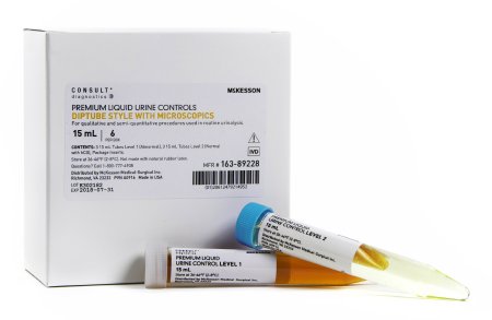 McKesson McKesson Consult Urine Chemistry Urinalysis Control Microscopic Testing Positive / Negative Level 3 Level 1 (Abnormal) 15 mL Tubes, 3 Level 2 (Normal with hCG) 15 mL Tubes - 89228