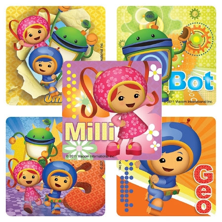 Smilemakers  100 Per Unit Team Umizoomi Sticker 2.5 Inch - ST484R