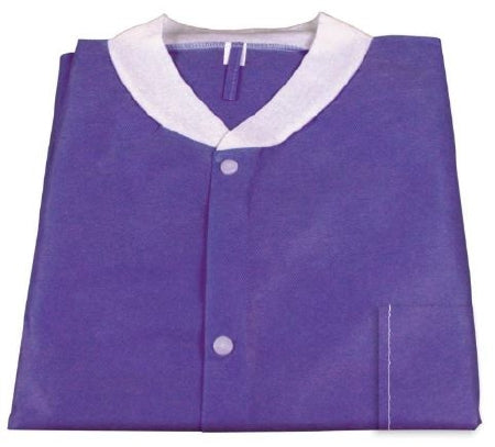 Dynarex Dynarex Lab Jacket Purple Medium Long Sleeves Hip Length - 2033