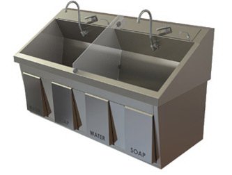 SS64 Series - Surgical Scrub Sink Dual Bay - SS64-EYE