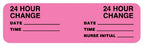 United Ad Label Conf-ID-ent Pre-Printed Label Conf-id-ent Instructional Label 24 HOUR CHANGE/DATE_____/TIME_____/24 HOUR CHANGE/DATE_____/TIME_____/NURSE INITIAL_____ Fluorescent Pink 7/8 X 3 Inch - ULCM308