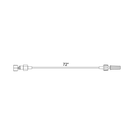 Medex - Extension Set 72 Inch Tubing 0.3 mL Priming Volume Non-DEHP Formulation, Polyethylene Lined Tubing - 537240PS