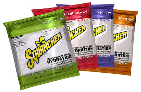 Kent Precision Foods Sqwincher Powder Pack Electrolyte Replenishment Drink Mix Assorted Flavors 9.53 oz. - X384-MC600