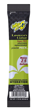 Kent Precision Foods Sqwincher Zero Electrolyte Replenishment Drink Mix Lemon-Lime Flavor 1.76 oz. - X393-MD600