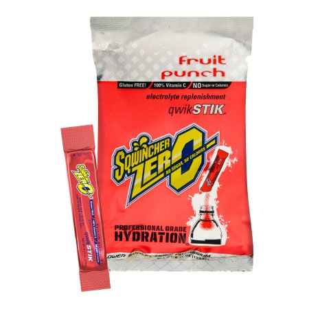 Sqwincher Quik Stik Zero - Electrolyte Replenishment Drink Mix Fruit Punch Flavor 0.11 oz. - 159060102