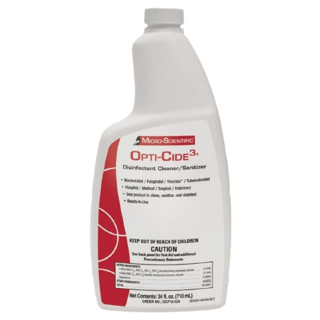 Opti-Cide3 - Surface Disinfectant Cleaner Broad Spectrum Manual Pour Liquid 24 oz. Bottle Alcohol Scent NonSterile - NEMSI24