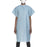 Lew Jan Textile - Patient Exam Gown One Size Fits Most Blue / White Print Reusable - V61-0100PT