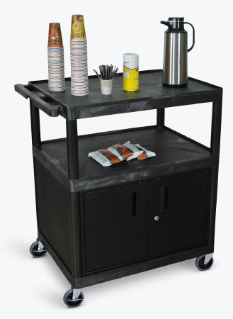 Luxor - Utility Cart 24 X 34 X 40.25 Inch Black - HE40C-B