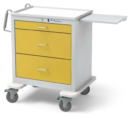 Waterloo Industries Isolation Cart Steel 24.5 X 29 X 37.5 Inch 3 Drawers Yellow - USGKU-399-YEL