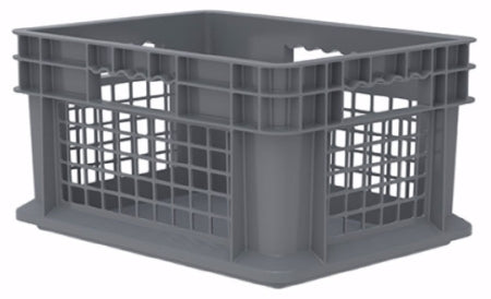Akro-Mils - Straight Wall Container Gray Plastic 8-1/4 X 11-3/4 X 15-3/4 Inch - 37278GREY