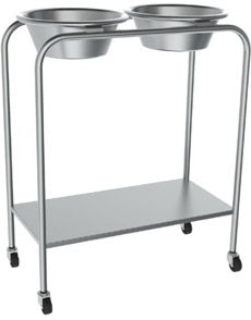 Mac Medical - Solution Stand 7 Quart Basin 2 Basin Shelf Base 34 Inch 14 X 28 Inch - SOL-2001