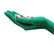 TouchNTuff DermaShield - Cleanroom Glove Size 6.5 Neoprene Green 12 Inch Straight Cuff Sterile Pair - 387069