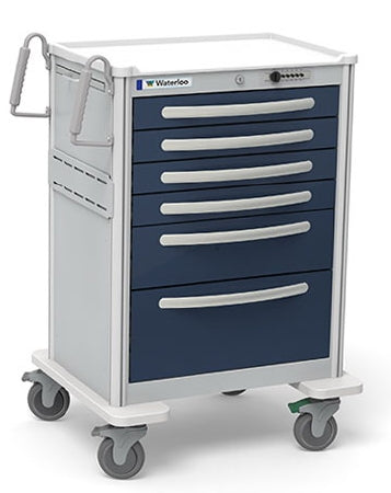 Waterloo Industries Anesthesia Cart Aluminum 24.5 X 29 X 42 Inch 6 Drawers - UTGSA-333369