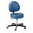 Clinton Industries Premier Series Exam Stool Upholstered Back Pneumatic Height Adjustment 5 Casters Black - 2155-21-3BK