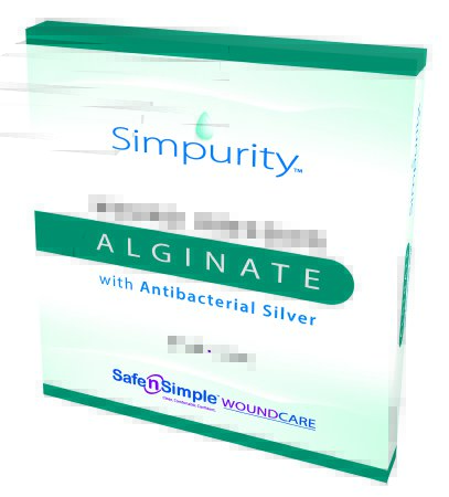 Simpurity - Silver Alginate Dressing 8 X 8 Inch Square Sterile - SNS51764