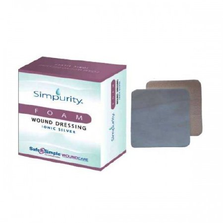Simpurity - Silver Foam Dressing 2 X 2 Inch Square Sterile - SNS72502