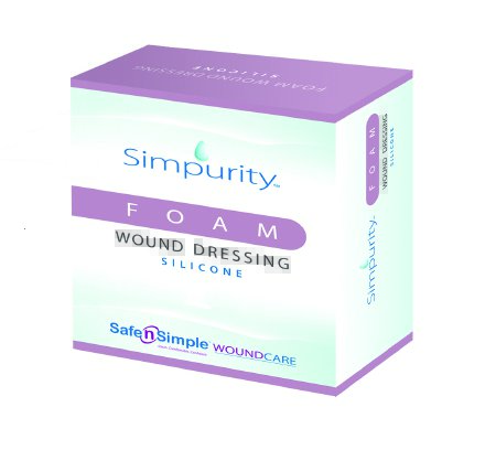 Simpurity - Silicone Foam Dressing 2 X 2 Inch Square Adhesive without Border Sterile - SNS74502