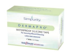 Safe N Simple DermaPro Medical Tape Waterproof Plastic 1 Inch X 15 Foot Transparent NonSterile - SNS57230