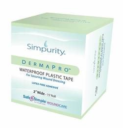 Safe N Simple DermaPro Medical Tape Waterproof Plastic 2 Inch X 15 Foot Transparent NonSterile - SNS57220