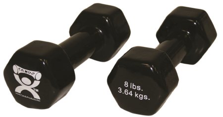 CanDo - Dumbbell Pair Hexagon Heads 8 lbs. - 10-0557-2
