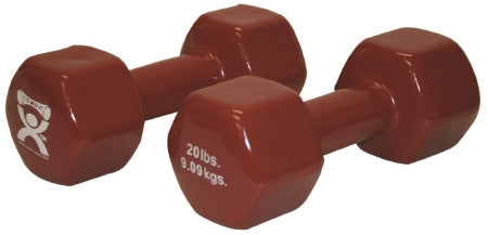 CanDo - Dumbbell Pair Hexagon Heads 20 lbs. - 10-0561-2