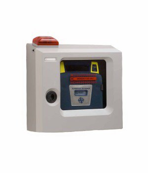 Cardiac Science AED Cabinet Surface Mount Stainless Steel with Plastic Front Two-Keyed - 180-2021-101