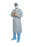 O&M Halyard Inc Aero Chrome Breathable Surgical Gown with Towel Large Unisex AAMI Level 4 Sterile Silver - 44673