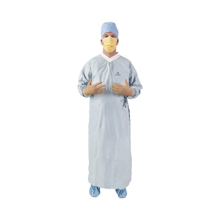 Aero Chrome - Surgical Gown with Towel Large Silver Sterile AAMI Level 4 Disposable - 44673