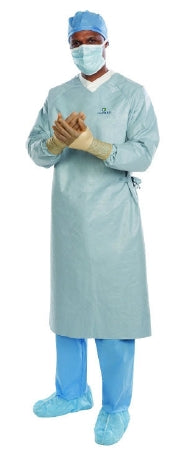 O&M Halyard Inc Aero Chrome Breathable Surgical Gown with Towel 2X-Large Unisex AAMI Level 4 Sterile Silver - 44675